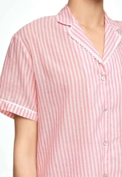 Oysho Stripe Short-SleevedMaglia Del PigiamaPink Donna Intimo Notte E Loungewear OY181Q12K-J11 -Fashion Brand 98abe1951dfa40619042f08483b932f1