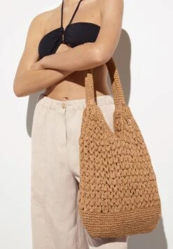 Oysho Open WeaveShopping BagBeige Donna Borse OY151H09A-B11