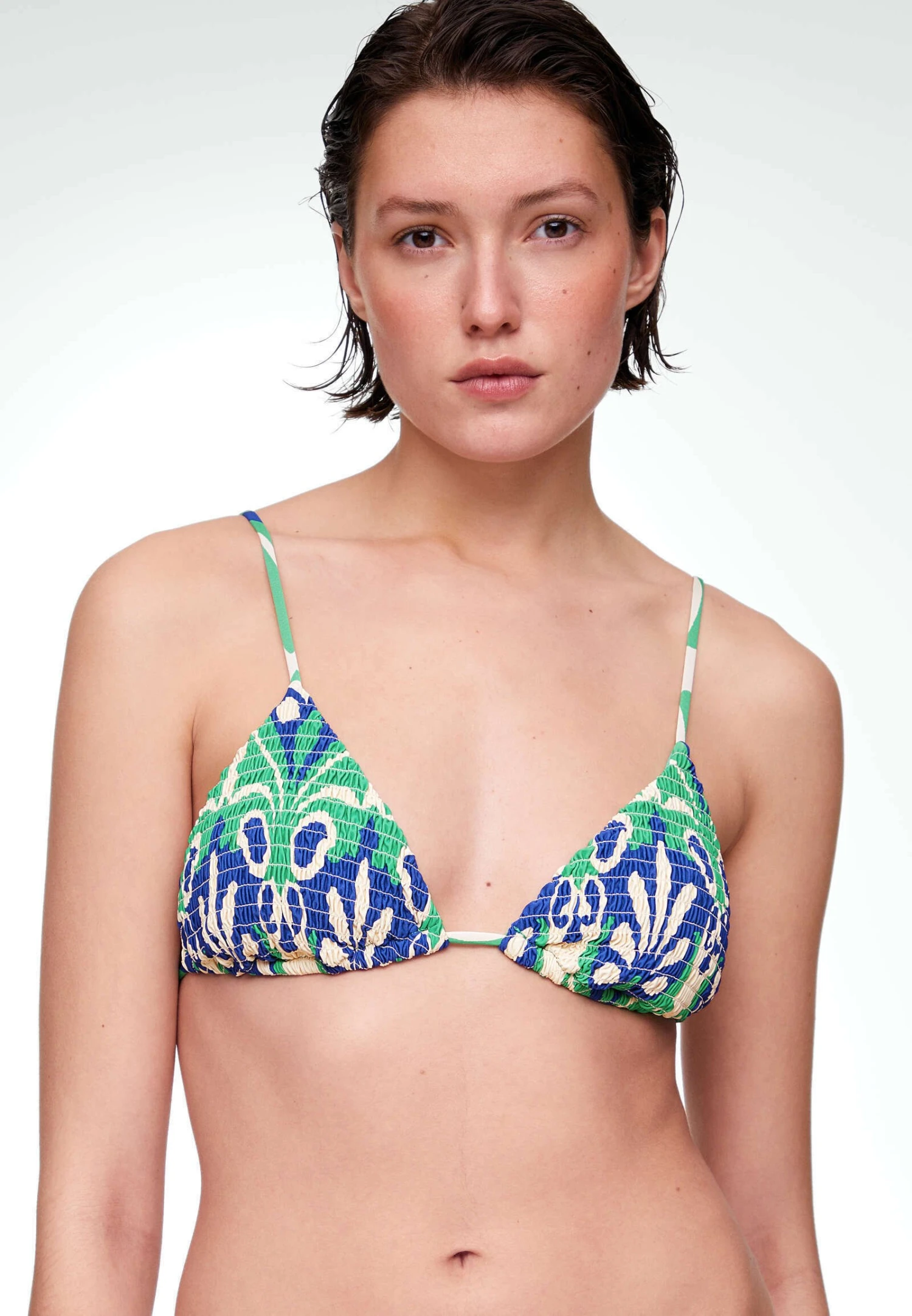 Oysho Smock Stamp Print TriangleBikini Pezzo SopraGreen Donna Moda Mare OY181E00F-M11 3 Oysho Smock Stamp Print TriangleBikini Pezzo SopraGreen Donna Moda Mare OY181E00F-M11