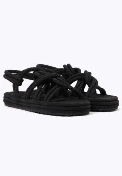 Oysho Rope- Sandali Con Plateau - Black -Fashion Brand 9cb6a98729984e81b769d83e350b6aa9