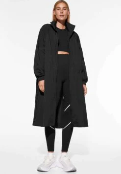 Oysho Lightweight Water-Repellent MidiParkaBlack Donna Cappotti OY121U026-Q11