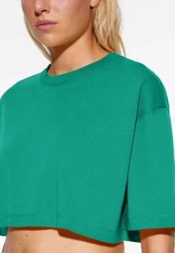 Oysho Washed CropT-Shirt BasicGreen Donna T-shirt E Top OY121D078-M11 -Fashion Brand a4b8c8503c9843b2ac84e0c830795aff