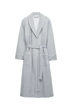 Oysho Long-Sleeved Midi AccappatoioLight Grey Donna Intimo Notte E Loungewear OY181P0OB-C11 -Fashion Brand a85136186f7946e6a13a11f842a37669