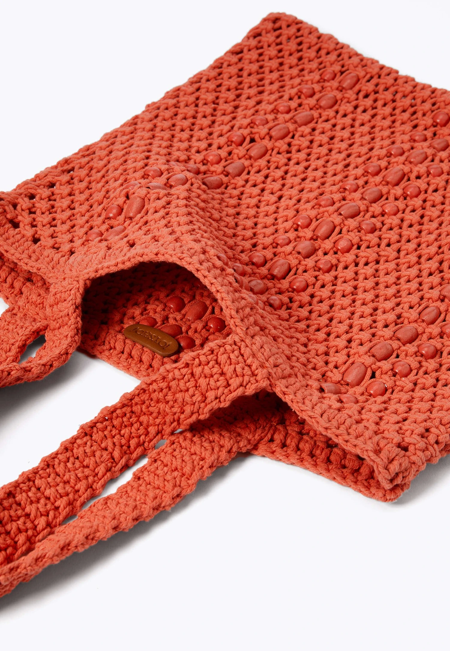 Oysho Macramé - Shopping Bag - Orange 9 Oysho Macramé - Shopping Bag - Orange - immagine 7