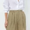 Oysho Bermuda - Shorts - Khaki -Fashion Brand b60cb676164e4b06877153751c391a83