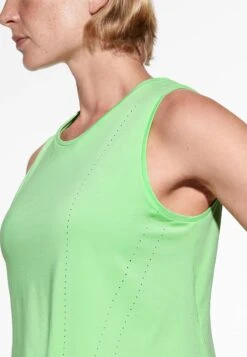 Oysho Cropped Microperforated Technical Sleeveless- Top - Light Green -Fashion Brand b73965abd38142de99838a3e49999cb4