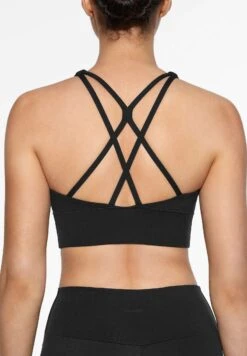 Oysho Strappy Back - Reggiseno Sportivo Con Sostegno Medio - Black -Fashion Brand b7cef56dbf4e44299cfe99a754d9b269