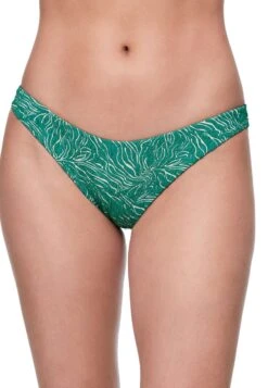 Oysho Medium-Coverage Jacquard- Bikini Pezzo Sotto - Mottled Turquoise