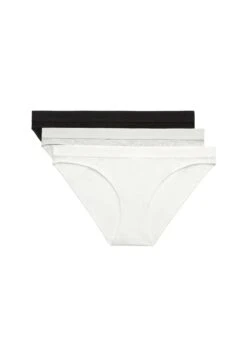 Oysho 3 Pack Logo Comfort Brazilian - Slip - White -Fashion Brand c35c092086594e18984972e761132e13