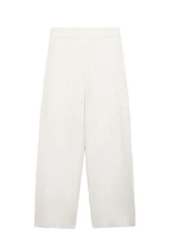 Oysho Ribbed - Pantaloni - White -Fashion Brand c478c18149b24e0d9cf3579e043fd4cc