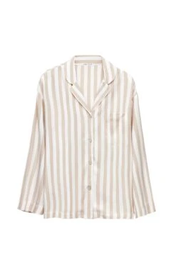 Oysho Striped Long-Sleeved Maglia Del PigiamaBeige Donna Intimo Notte E Loungewear OY181Q12R-B11 13 Oysho Striped Long-Sleeved Maglia Del PigiamaBeige Donna Intimo Notte E Loungewear OY181Q12R-B11 -Fashion Brand c59b1f542e2840f2a6e19b2302db0c9b