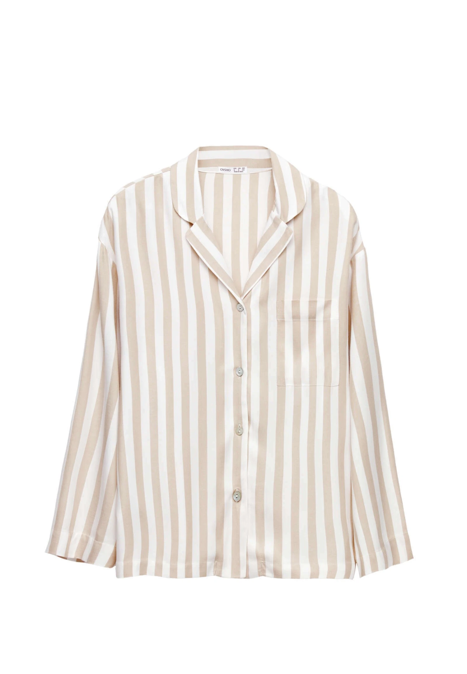 Oysho Striped Long-Sleeved Maglia Del PigiamaBeige Donna Intimo Notte E Loungewear OY181Q12R-B11 8 Oysho Striped Long-Sleeved Maglia Del PigiamaBeige Donna Intimo Notte E Loungewear OY181Q12R-B11 - immagine 6