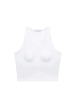 Oysho Compressive Tank- Top - White -Fashion Brand c5a38ed786654a8285219b6d70c6554e