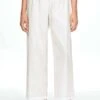 Oysho Lace TrimPantaloni Del PigiamaWhite Donna Intimo Notte E Loungewear OY181O145-A11