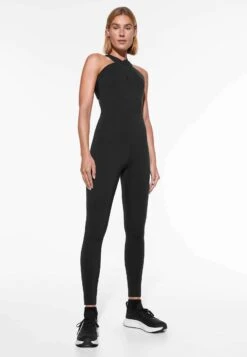 Oysho Raise Up Compressive Halter WrapTuta JumpsuitBlack Donna Tute Jumpsuit OY121T02Z-Q11