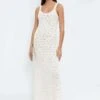 Oysho Long CrochetAbito In MagliaOff White Donna Vestiti OY121C0BW-A11