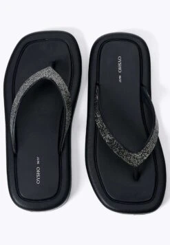Oysho Jewel Beach - Infradito - Black -Fashion Brand ce41744382394150b6a24100e9e9bf5b