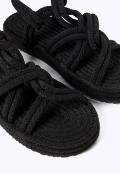 Oysho Rope- Sandali Con Plateau - Black -Fashion Brand d8d4e8990a93442493c5fbc7e052c96f