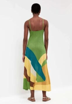 Oysho Shiny Strappy Abito In MagliaGreen Donna Vestiti OY121C0B6-M11 -Fashion Brand dee572727ef348f8b4023e6896a72703