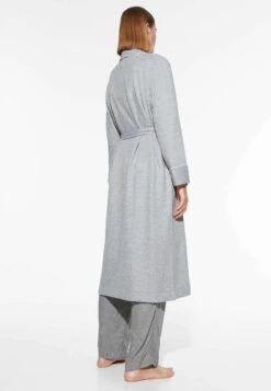 Oysho Long-Sleeved Midi AccappatoioLight Grey Donna Intimo Notte E Loungewear OY181P0OB-C11 -Fashion Brand e274a84bb61442eca423972158ede44c