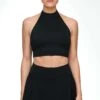 Oysho Open Back Comfortlux Halter - Top - Black -Fashion Brand edda5c70d3974f51a5966a40186a50fc
