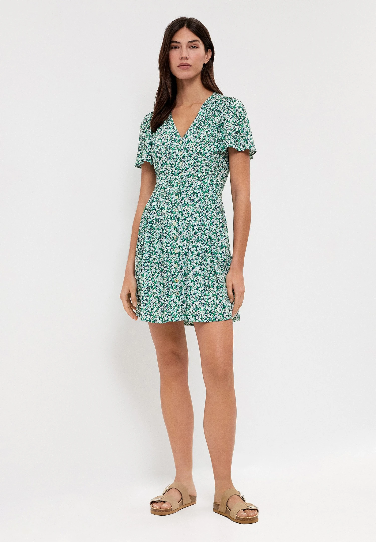 Oysho Floral Short Vestito EstivoGreen Donna Vestiti OY121C0B9-M11 4 Oysho Floral Short Vestito EstivoGreen Donna Vestiti OY121C0B9-M11 - immagine 2