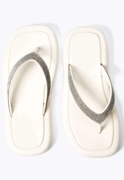 Oysho Jewel Beach - Infradito - White -Fashion Brand f29de8bd777845e59ea523d5cd76c71e