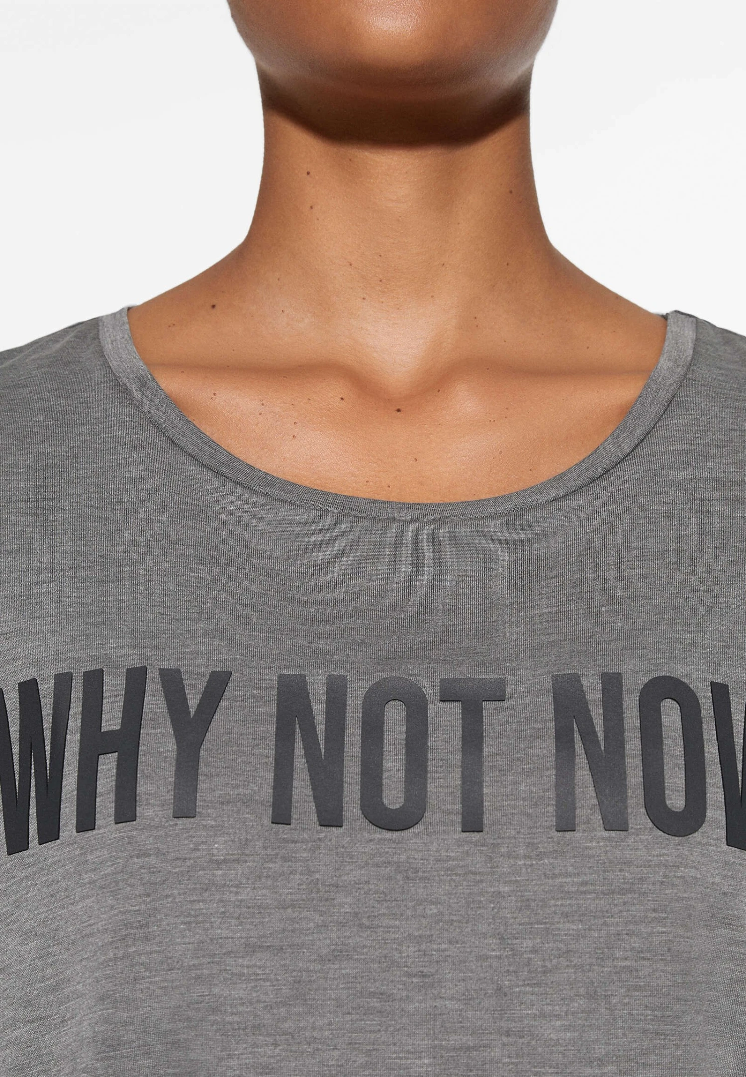 Oysho Short Sleeve With Slogan- T-Shirt Con Stampa - Light Grey 7 Oysho Short Sleeve With Slogan- T-Shirt Con Stampa - Light Grey - immagine 5