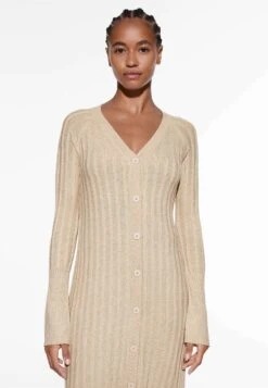 Oysho ButtonedAbito In MagliaBeige Donna Vestiti OY121C0CP-B11 -Fashion Brand faa96083404b434d9549bfc863b614a4