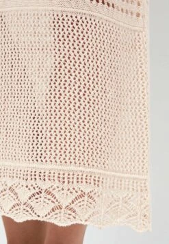 Oysho Textured Crochet LongVestito LungoLight Brown Donna Vestiti OY121C0C2-O11 -Fashion Brand fb384867a26d425899fb174804de4f62